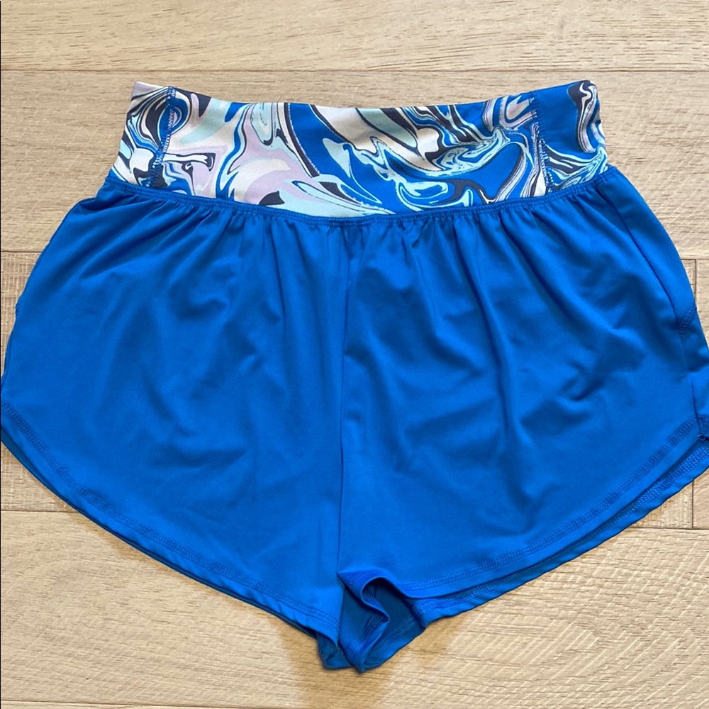 SO Blue Athletic Shorts with Elastic Waistband